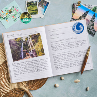 reiseerinnerungen aufbewahren Deutsches Reisejournal & Tagebuch – Abenteuer-Reisescrapbook